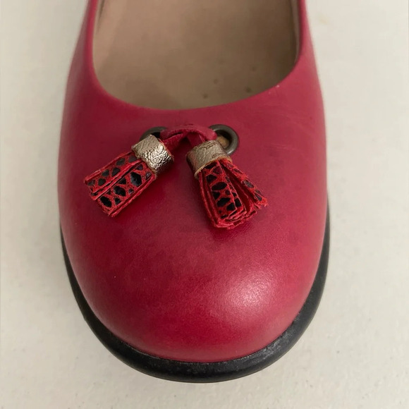 Sandbaggers Women’s Tassel Toe Scarlet Red Golf Shoes Size 8.5 Comfort Leather - Picture 6 of 11